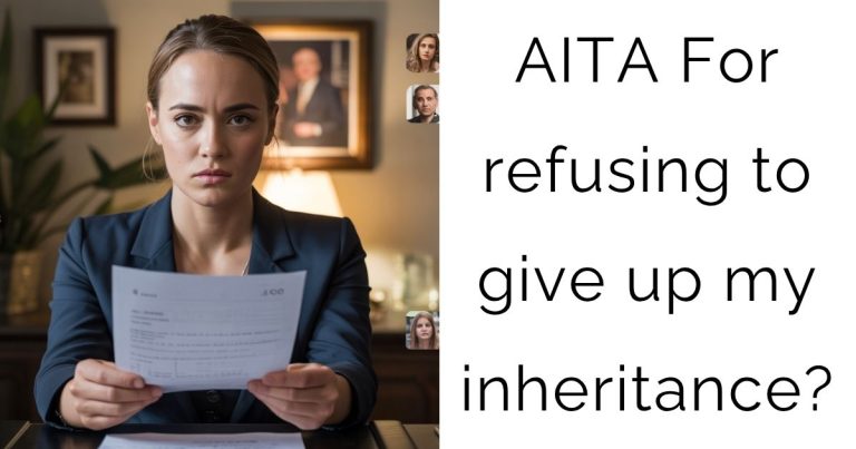 AITA For refusing to give up my inheritance?