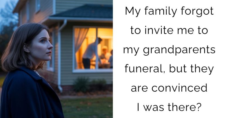 My family forgot to invite me to my grandparents funeral, but they are convinced I was there?