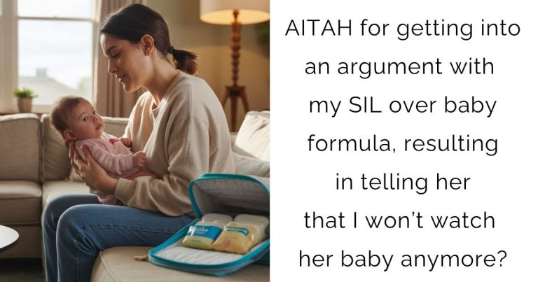 AITAH for getting into an argument with my SIL over baby formula, resulting in telling her that I won’t watch her baby anymore?