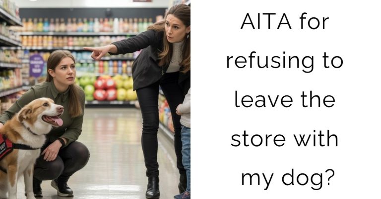 AITA for refusing to leave the store with my dog?