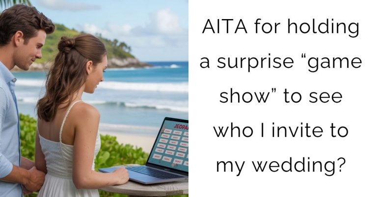 AITA for holding a surprise “game show” to see who I invite to my wedding?