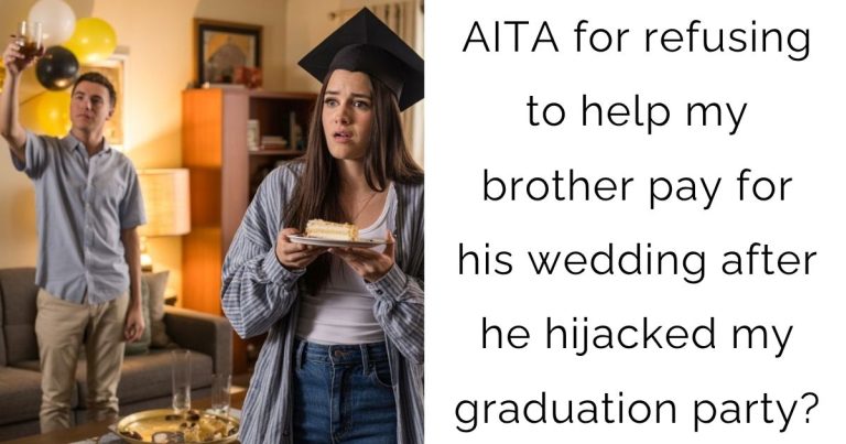 AITA for refusing to help my brother pay for his wedding after he hijacked my graduation party?