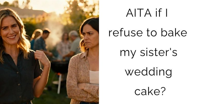 AITA if I refuse to bake my sister’s wedding cake?