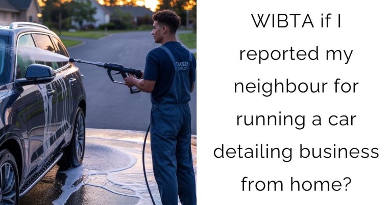 WIBTA if I reported my neighbour for running a car detailing business from home?