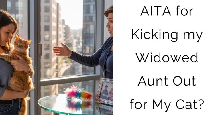 AITA for Kicking my Widowed Aunt Out for My Cat?