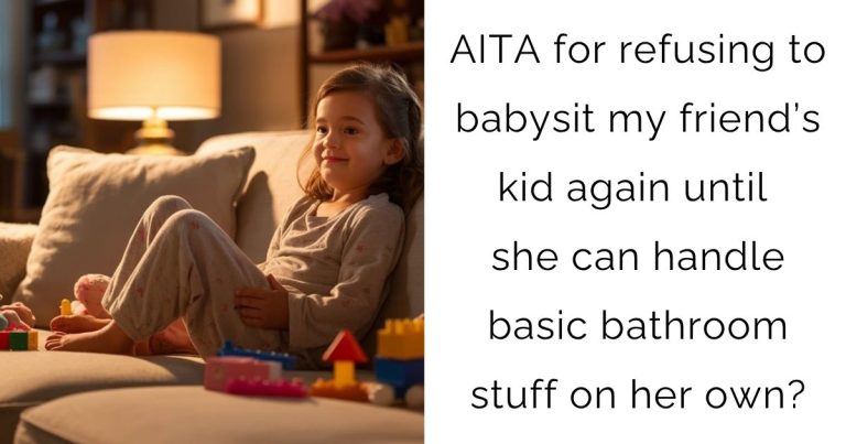 AITA for refusing to babysit my friend’s kid again until she can handle basic bathroom stuff on her own?