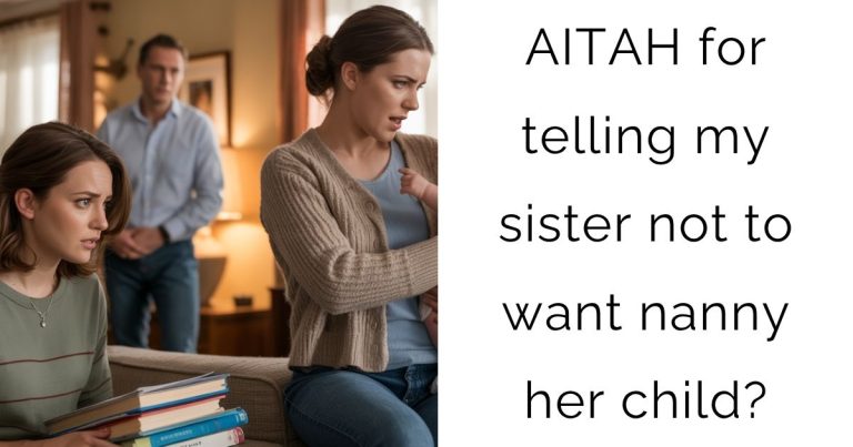 AITAH for telling my sister not to want nanny her child?