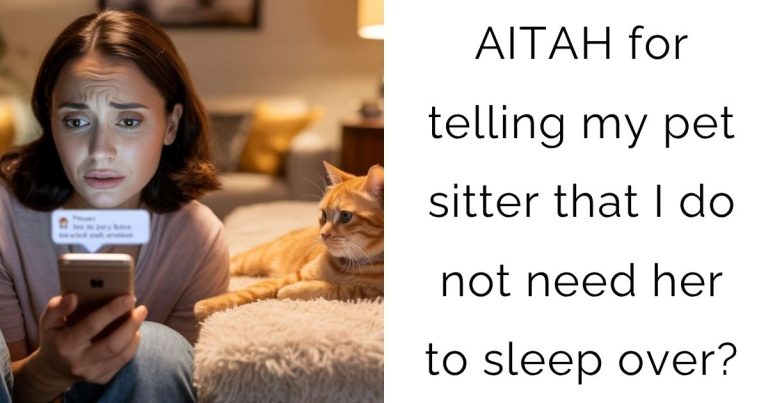 AITAH for telling my pet sitter that I do not need her to sleep over?