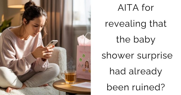 AITA for revealing that the baby shower surprise had already been ruined?