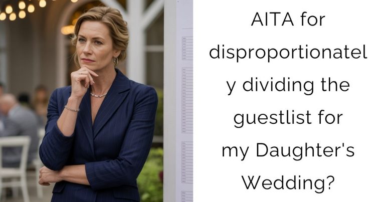 AITA for disproportionately dividing the guestlist for my Daughter’s Wedding?