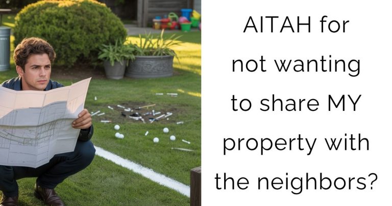 AITAH for not wanting to share MY property with the neighbors?