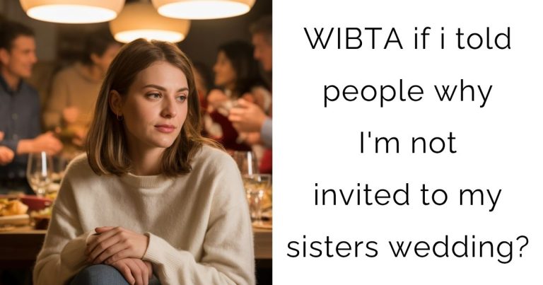WIBTA if i told people why I’m not invited to my sisters wedding?