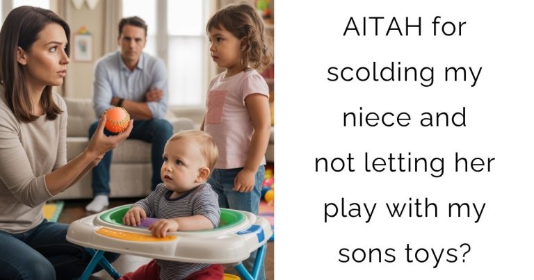 AITAH for scolding my niece and not letting her play with my sons toys?