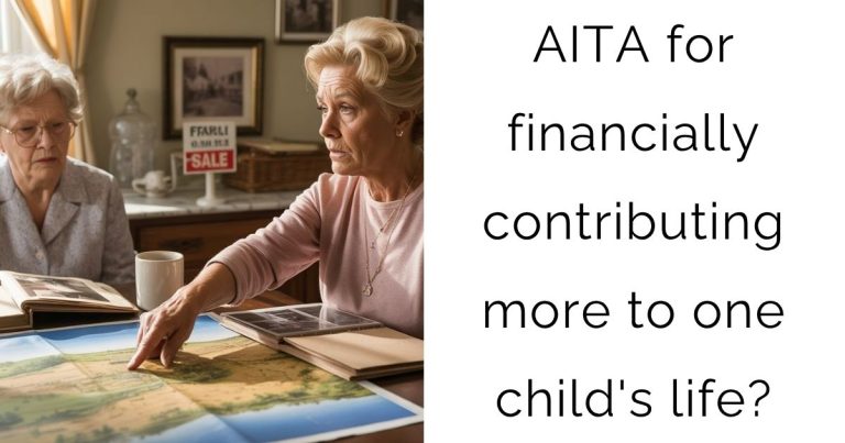 AITA for financially contributing more to one child’s life?