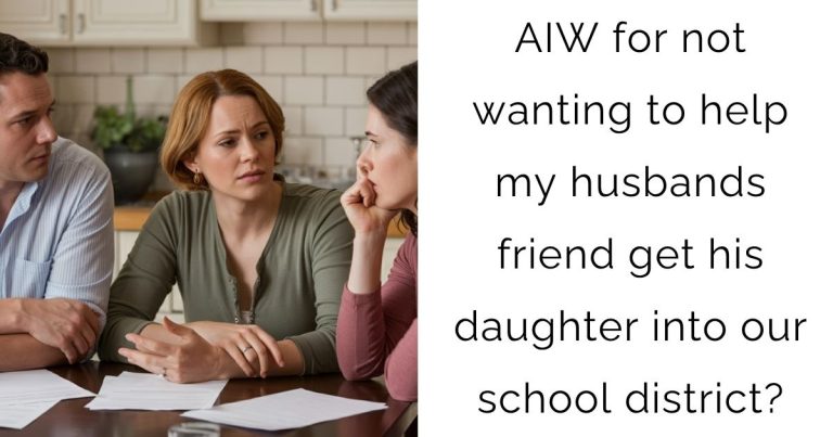 AIW for not wanting to help my husbands friend get his daughter into our school district?