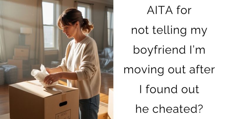 AITA for not telling my boyfriend I’m moving out after I found out he cheated?