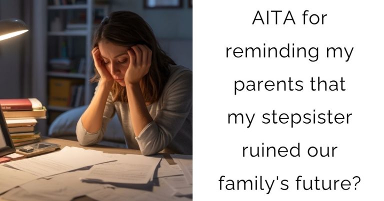 AITA for reminding my parents that my stepsister ruined our family’s future?