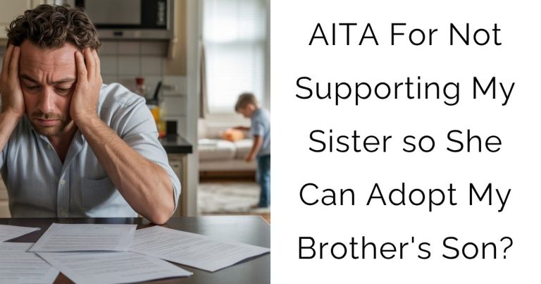 AITA For Not Supporting My Sister so She Can Adopt My Brother’s Son?