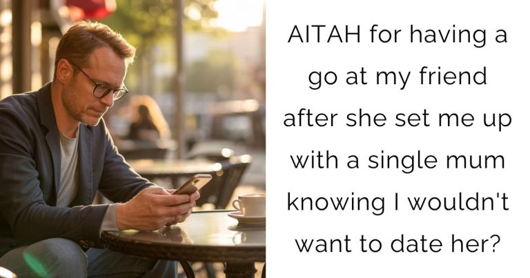 AITAH for having a go at my friend after she set me up with a single mum knowing I wouldn’t want to date her?