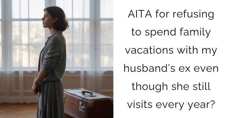 AITA for refusing to spend family vacations with my husband’s ex even though she still visits every year?