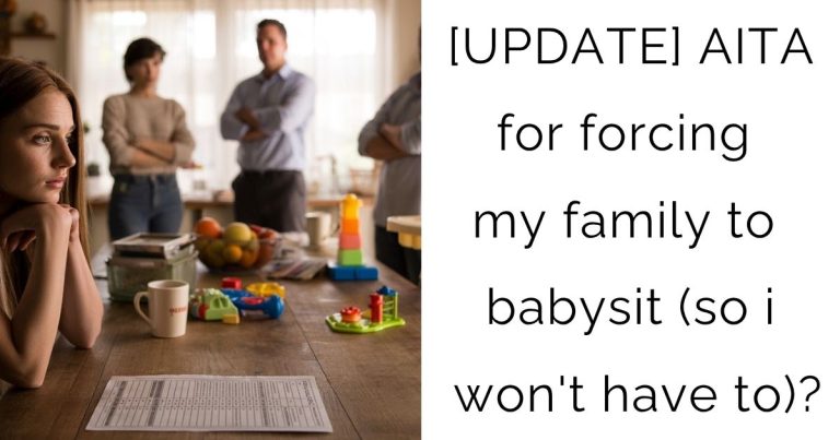 [UPDATE] AITA for forcing my family to babysit (so i won’t have to)?