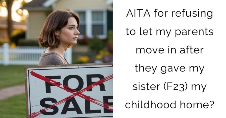 AITA for refusing to let my parents move in after they gave my sister (F23) my childhood home?