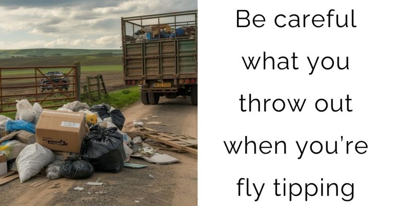 Be careful what you throw out when you’re fly tipping