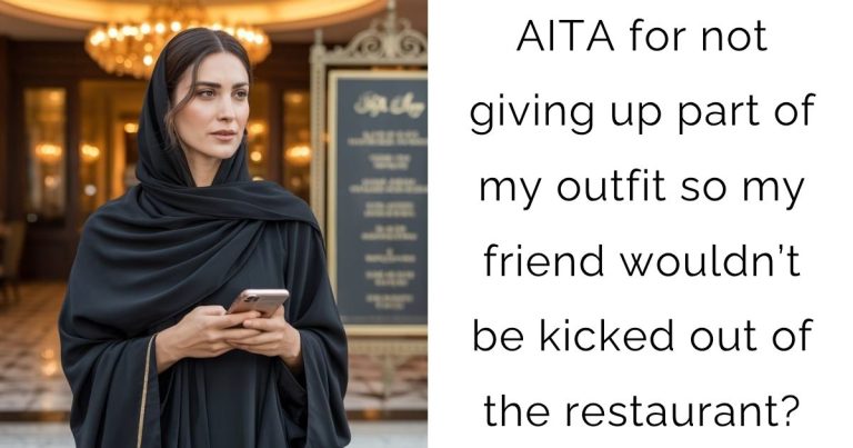 AITA for not giving up part of my outfit so my friend wouldn’t be kicked out of the restaurant?