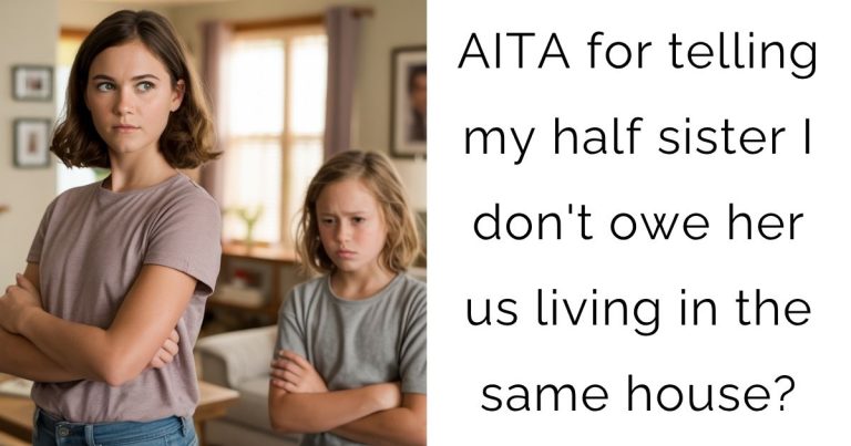 AITA for telling my half sister I don’t owe her us living in the same house?