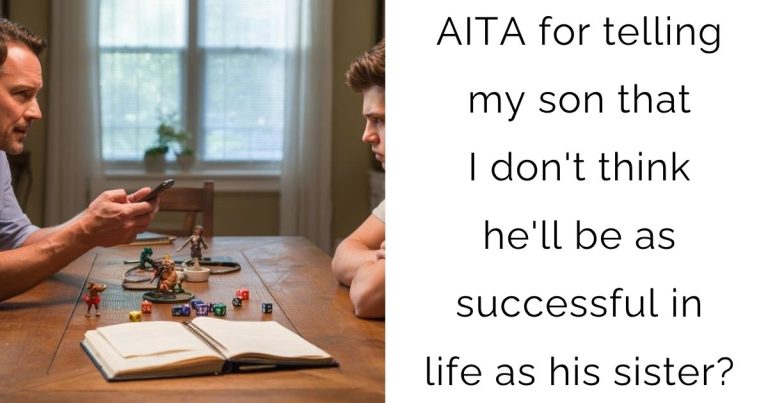 AITA for telling my son that I don’t think he’ll be as successful in life as his sister?