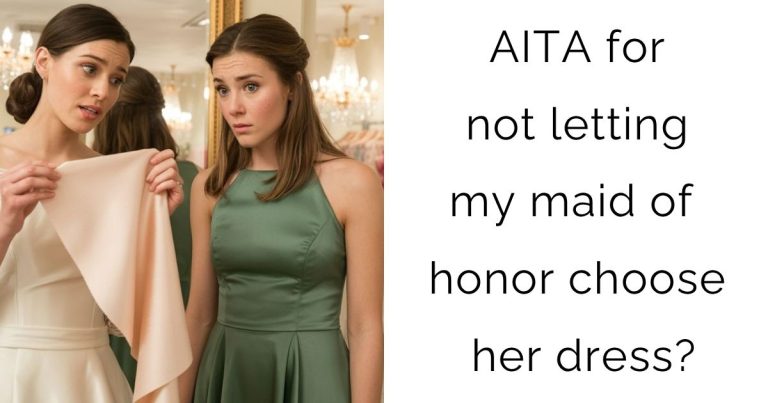AITA for not letting my maid of honor choose her dress?