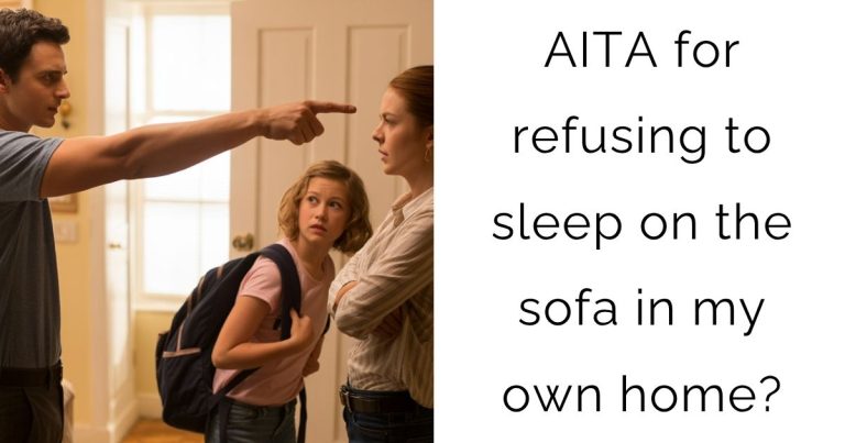 AITA for refusing to sleep on the sofa in my own home?