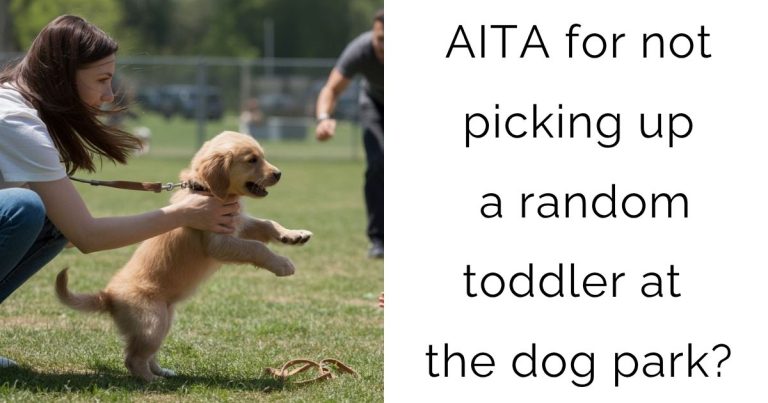 AITA for not picking up a random toddler at the dog park?