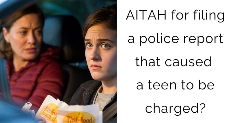 AITAH for filing a police report that caused a teen to be charged?