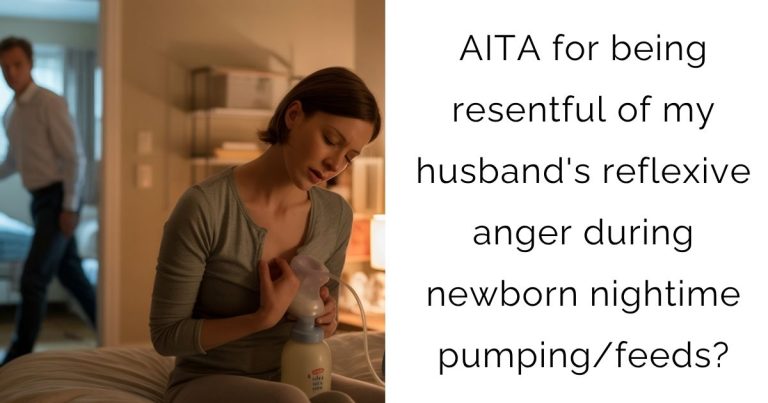 AITA for being resentful of my husband’s reflexive anger during newborn nightime pumping/feeds?