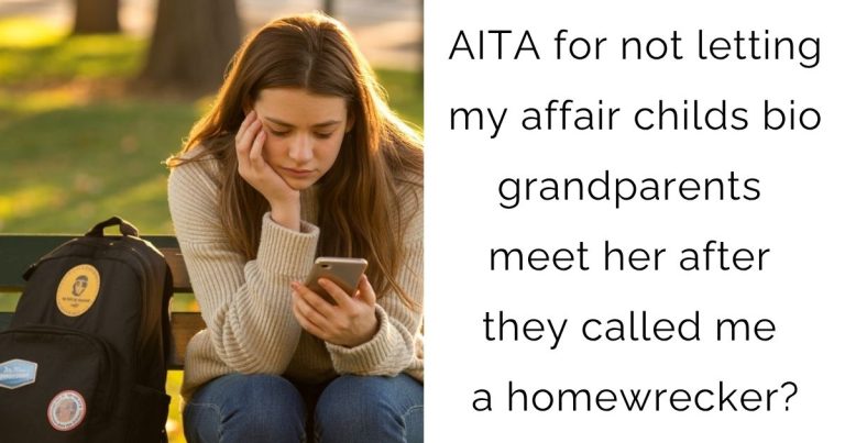 AITA for not letting my affair childs bio grandparents meet her after they called me a homewrecker?