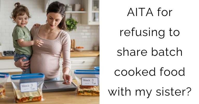 AITA for refusing to share batch cooked food with my sister?