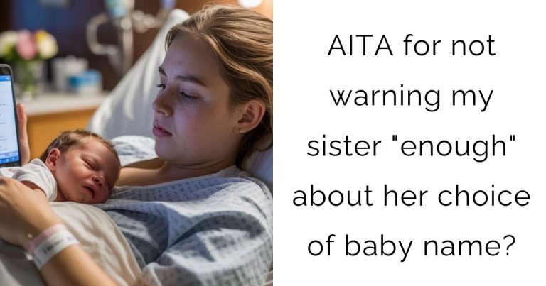 AITA for not warning my sister “enough” about her choice of baby name?