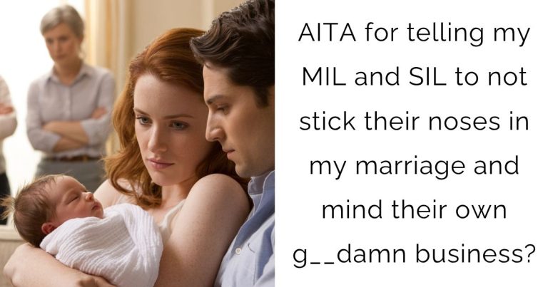 AITA for telling my MIL and SIL to not stick their noses in my marriage and mind their own g__damn business?