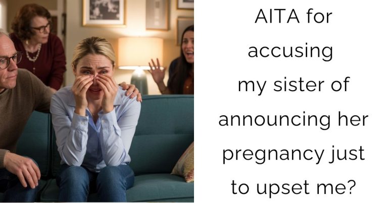 AITA for accusing my sister of announcing her pregnancy just to upset me?