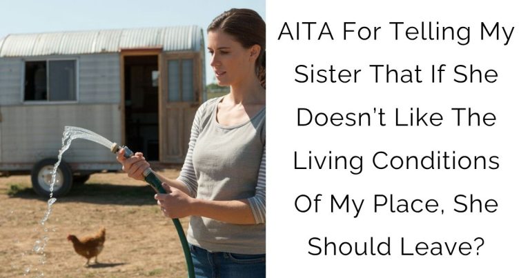 AITA For Telling My Sister That If She Doesn’t Like The Living Conditions Of My Place, She Should Leave?