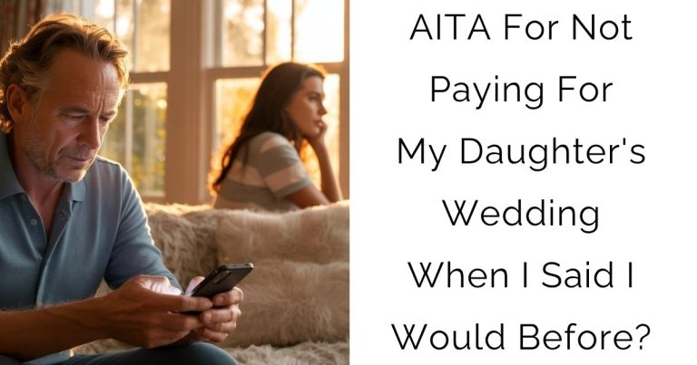AITA For Not Paying For My Daughter’s Wedding When I Said I Would Before?