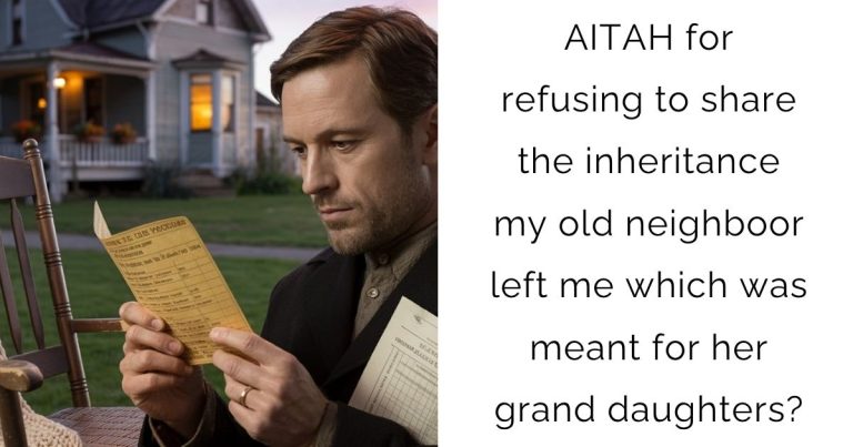 AITAH for refusing to share the inheritance my old neighboor left me which was meant for her grand daughters?