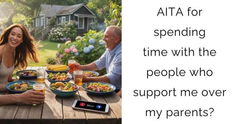 AITA for spending time with the people who support me over my parents?
