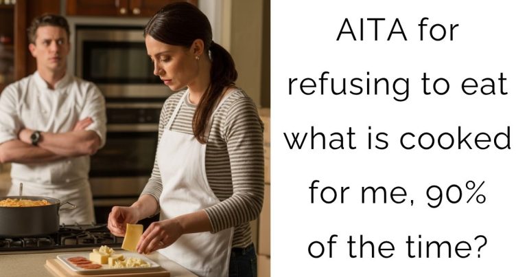 AITA for refusing to eat what is cooked for me, 90% of the time?