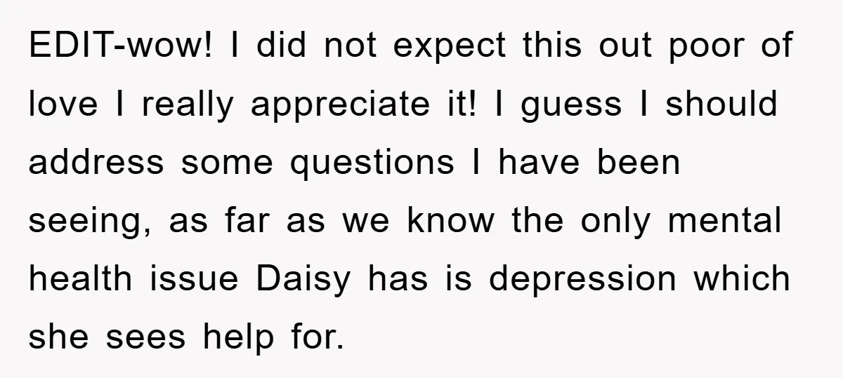 EDIT-wow! I did not expect this out poor of love I really appreciate it! I guess I should address some questions I have been seeing, as far as we know...