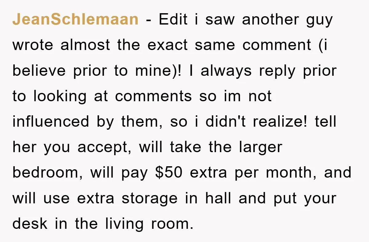 JeanSchlemaan − Edit i saw another guy wrote almost the exact same comment (i believe prior to mine)! I always reply prior to looking at comments so im not influenced...