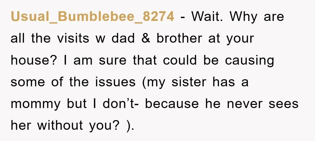 Usual_Bumblebee_8274 − Wait. Why are all the visits w dad & brother at your house? I am sure that could be causing some of the issues (my sister has a...