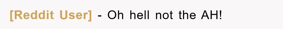 [Reddit User] − Oh hell not the AH!