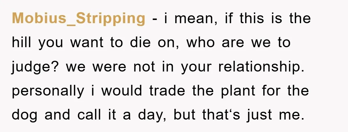 Mobius_Stripping − i mean, if this is the hill you want to die on, who are we to judge? we were not in your relationship. personally i would trade the...